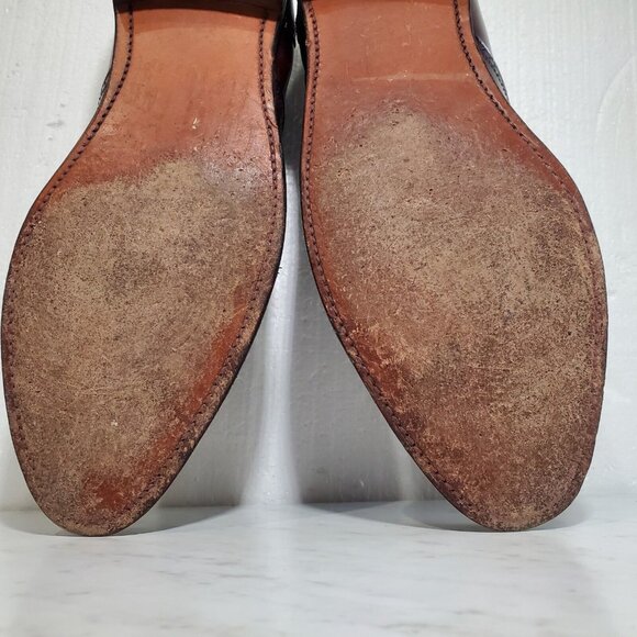 Vintage Hanover Cordovan Wingtip Dress Shoes Burgundy Men 12 B/AA Narrow / Extra main image 8